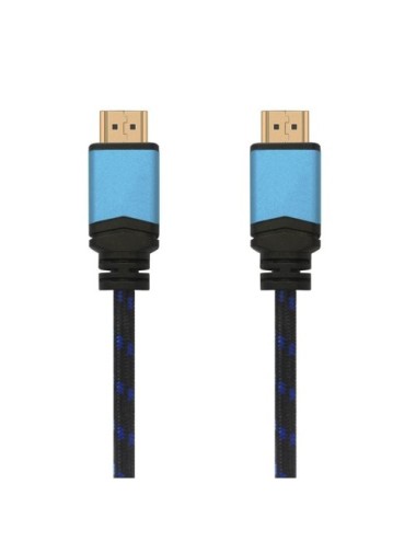 Cable HDMI 2.0 4K Aisens A120-0356 V2/ HDMI Macho - HDMI Macho/ 1m/ Negro/ Azul
