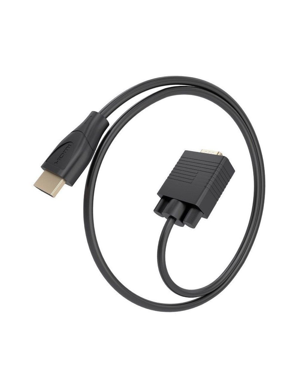 Cable Conversor Aisens A122-1012 SVGA Macho/ HDMI Macho/ 2m/ Negro