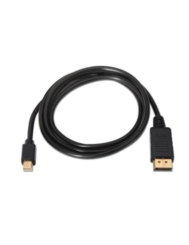 Cable Mini DisplayPort 1.2 4K Aisens A124-0131/ DisplayPort Macho - Mini DisplayPort Macho/ Hasta 5W/ 2300Mbps/ 2m/ Negro