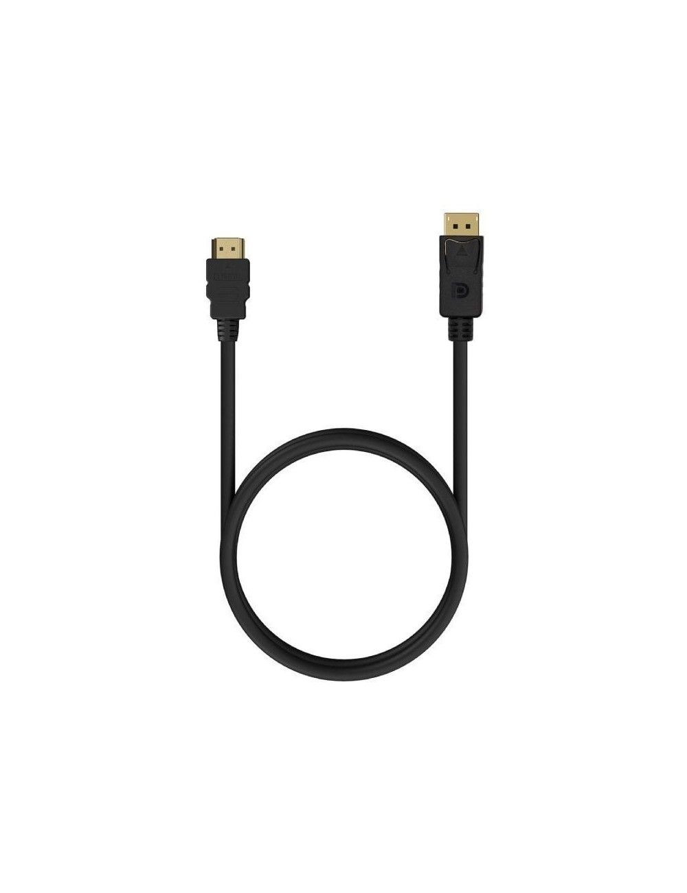 Cable Conversor Aisens A125-0550/ Displayport Macho - HDMI Macho/ Hasta 5W/ 2300Mbps/ 50cm/ Negro