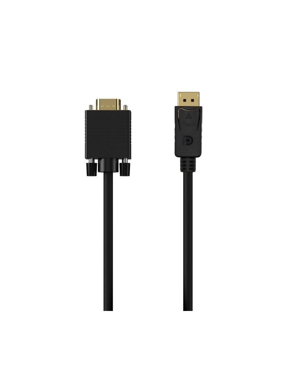 Cable Conversor Aisens A125-0552/ DisplayPort Macho - VGA Macho/ Hasta 5W/ 2300Mbps/ 1m/ Negro