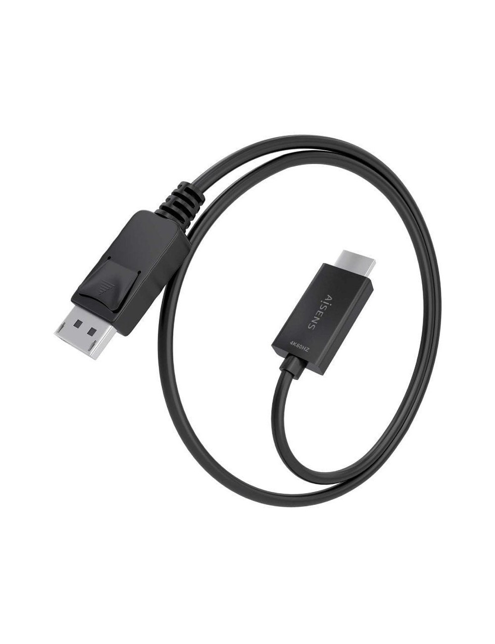 Cable Conversor Aisens A125-0892/ DisplayPort Macho - HDMI 4K Macho/ 1m/ Negro