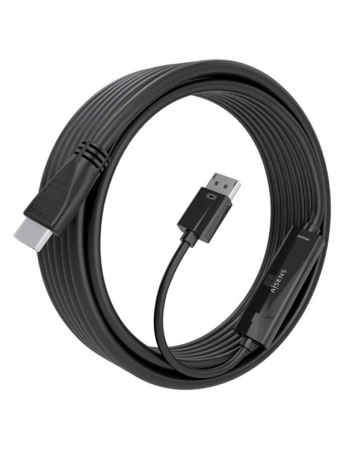 Cable Conversor Aisens A125-0896/ DisplayPort Macho - HDMI 4K Macho/ 5m/ Negro