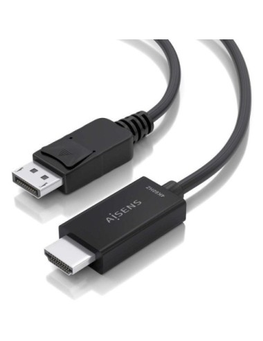 Cable Conversor Aisens A125-0896/ DisplayPort Macho - HDMI 4K Macho/ 5m/ Negro