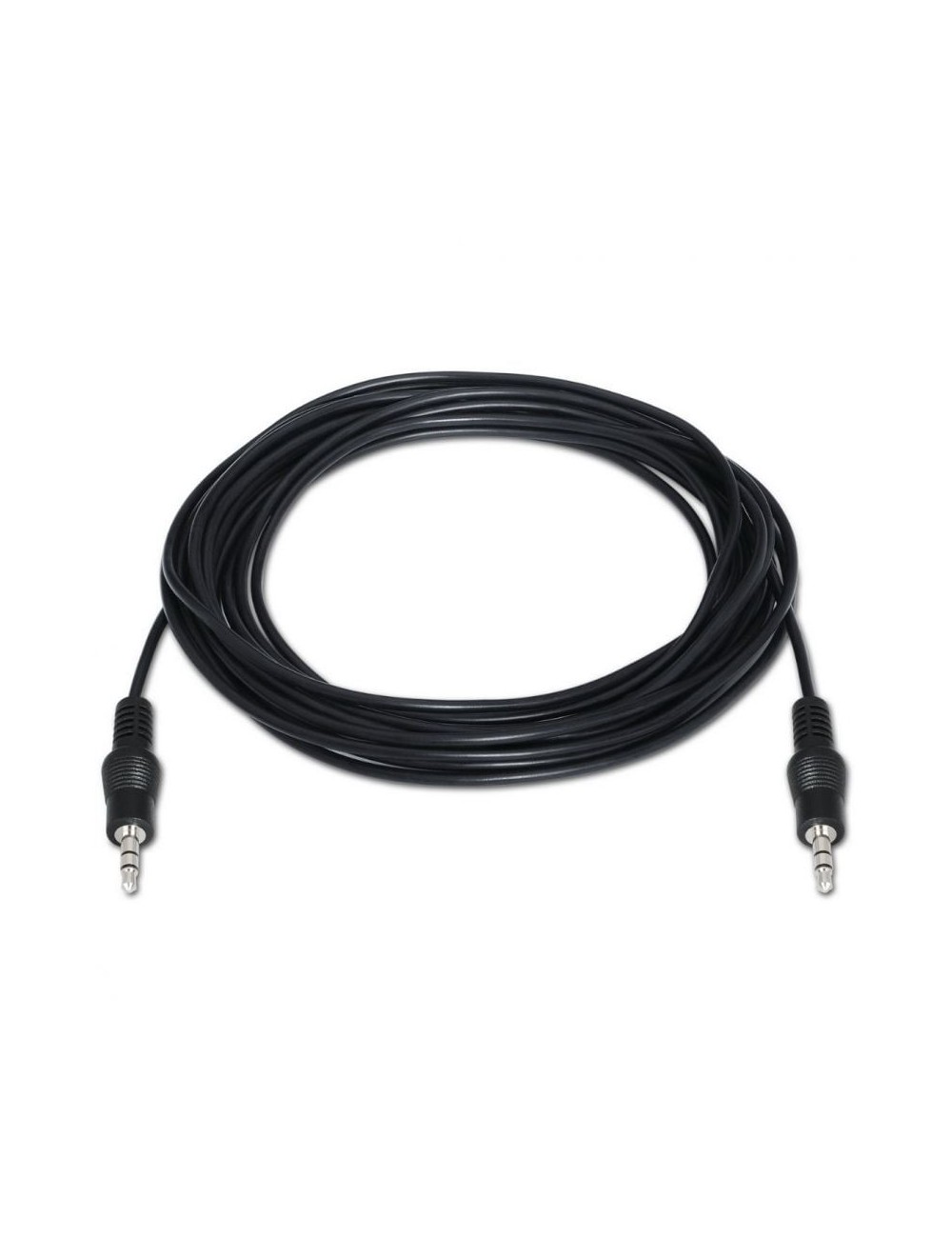 Cable Estéreo Aisens A128-0143/ Jack 3.5 Macho - Jack 3.5 Macho/ Hasta 0.1W/ 3m/ Negro