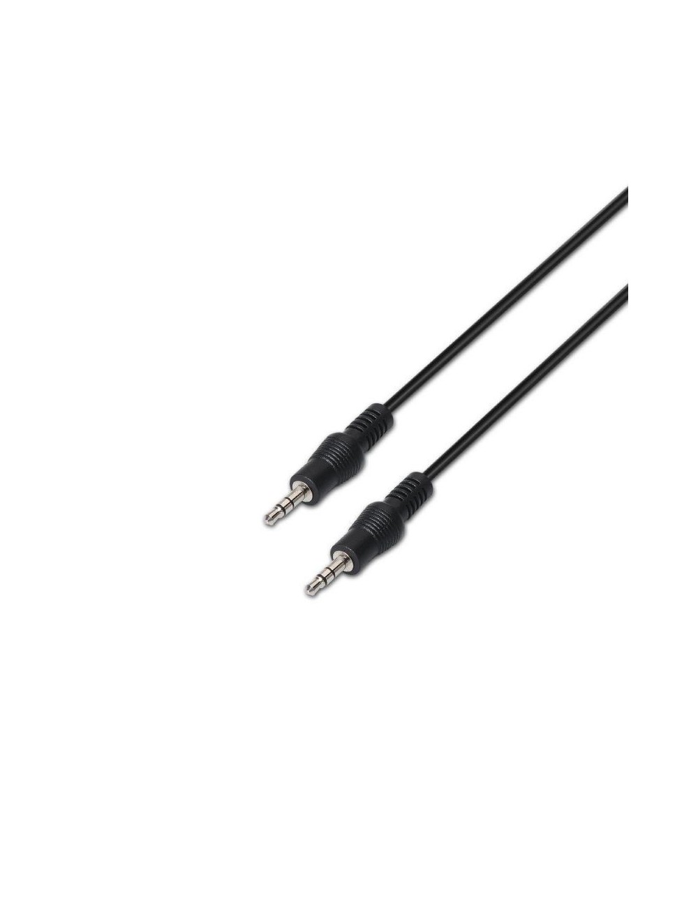 Cable Estéreo Aisens A128-0144/ Jack 3.5 Macho - Jack 3.5 Macho/ Hasta 0.1W/ 10m/ Negro