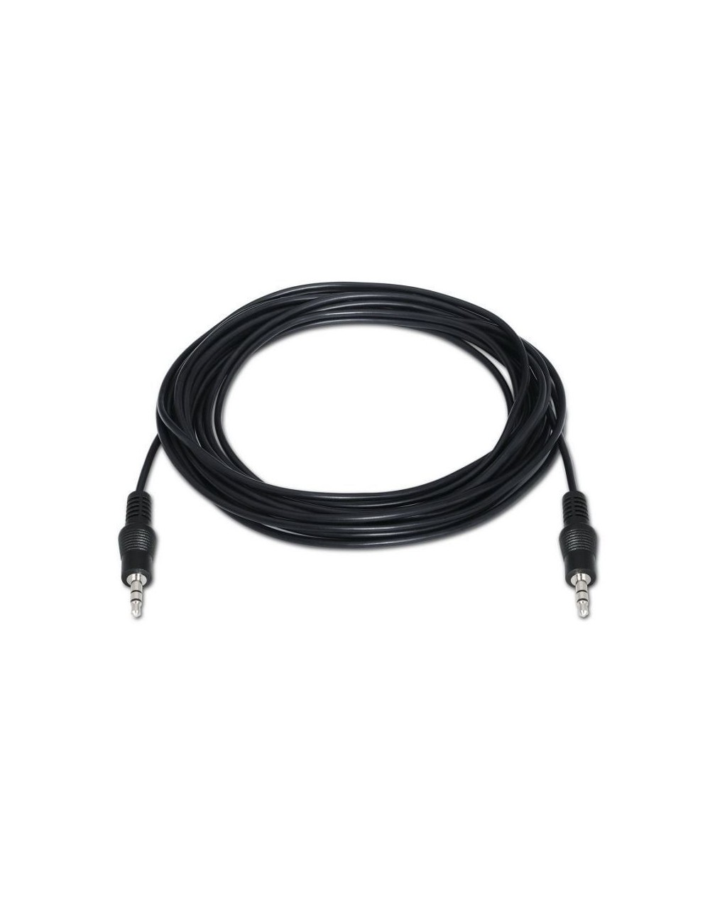 Cable Estéreo Aisens A128-0144/ Jack 3.5 Macho - Jack 3.5 Macho/ Hasta 0.1W/ 10m/ Negro