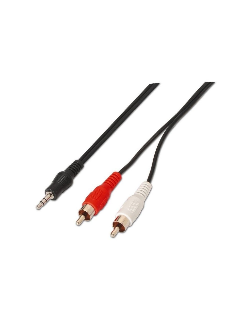 CABLE ESTEREO AISENS JASK 3.5 MASCLE - 2X RCA MASCLE 1.5MT NEGRE ( A128-0147 )