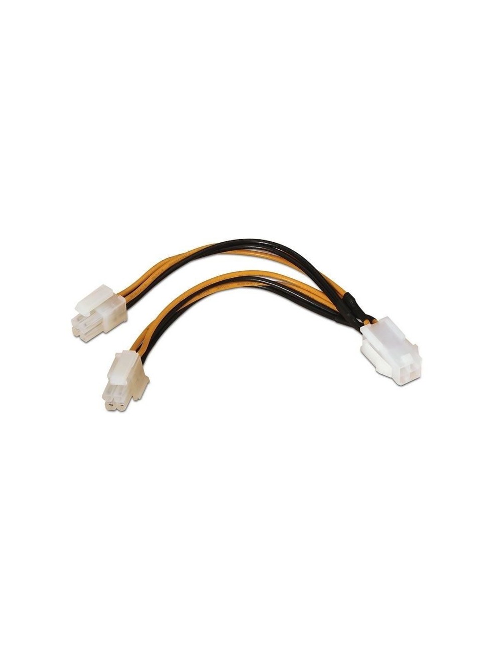Cable Alimentación para Microprocesador Aisens A131-0166/ Molex 4+4 PIN Macho - Molex 4 PIN Hembra/ Hasta 54W/ 15cm