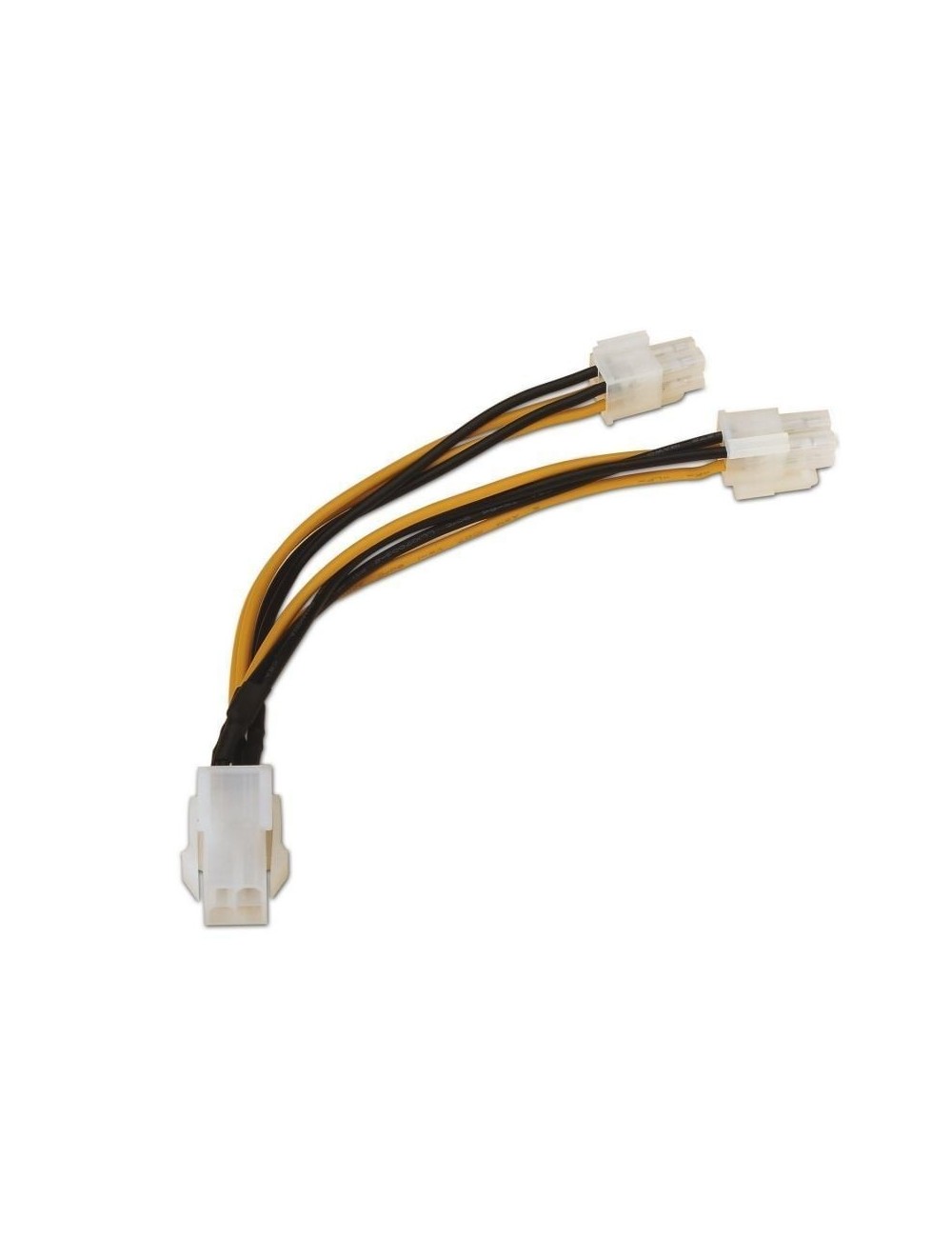 Cable Alimentación para Microprocesador Aisens A131-0166/ Molex 4+4 PIN Macho - Molex 4 PIN Hembra/ Hasta 54W/ 15cm