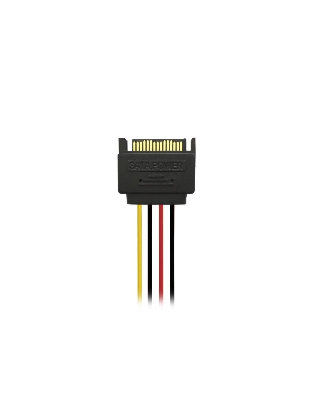 Cable Alimentación Aisens A131-0353/ SATA Macho - 2x SATA Hembra/ Hasta 54W/ 20cm/ Negro