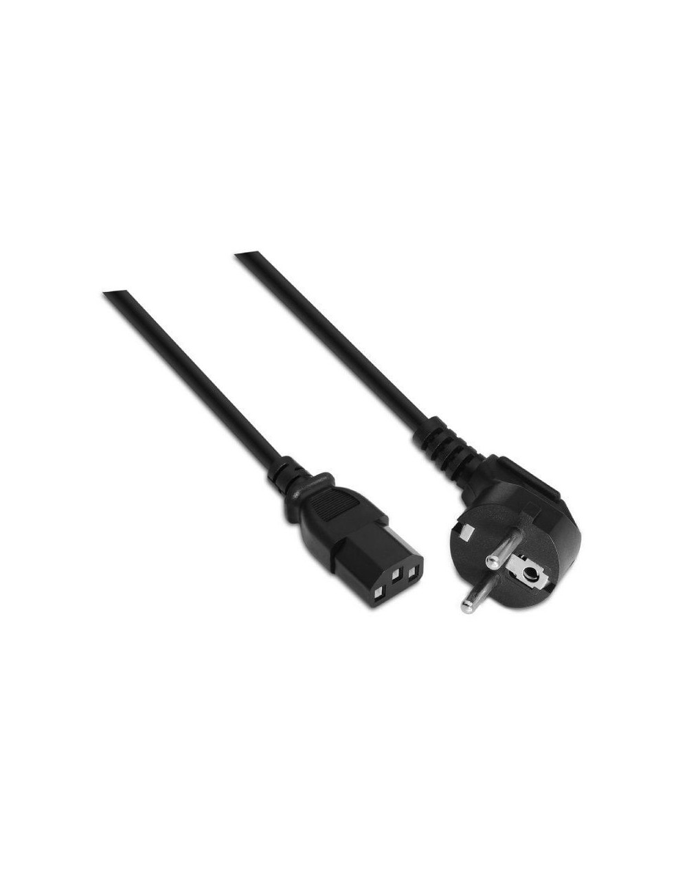 Cable Alimentación Aisens A132-0169/ CEE(7-7) Macho - C13 Hembra/ Hasta 1500W/ 5m/ Negro