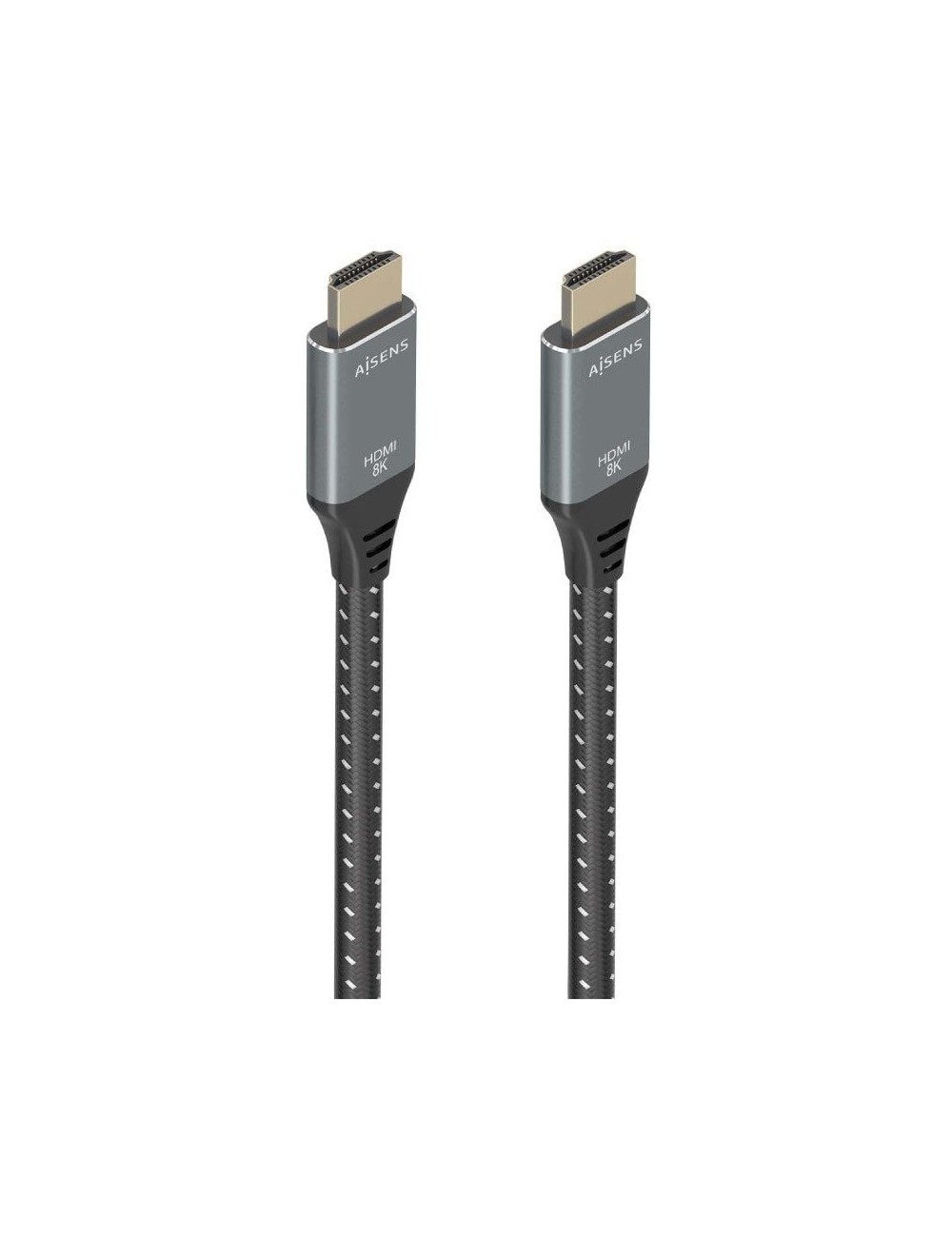 Cable HDMI 2.1 8K Aisens A150-0876/ HDMI Macho - HDMI Macho/ 5m/ Gris y Negro
