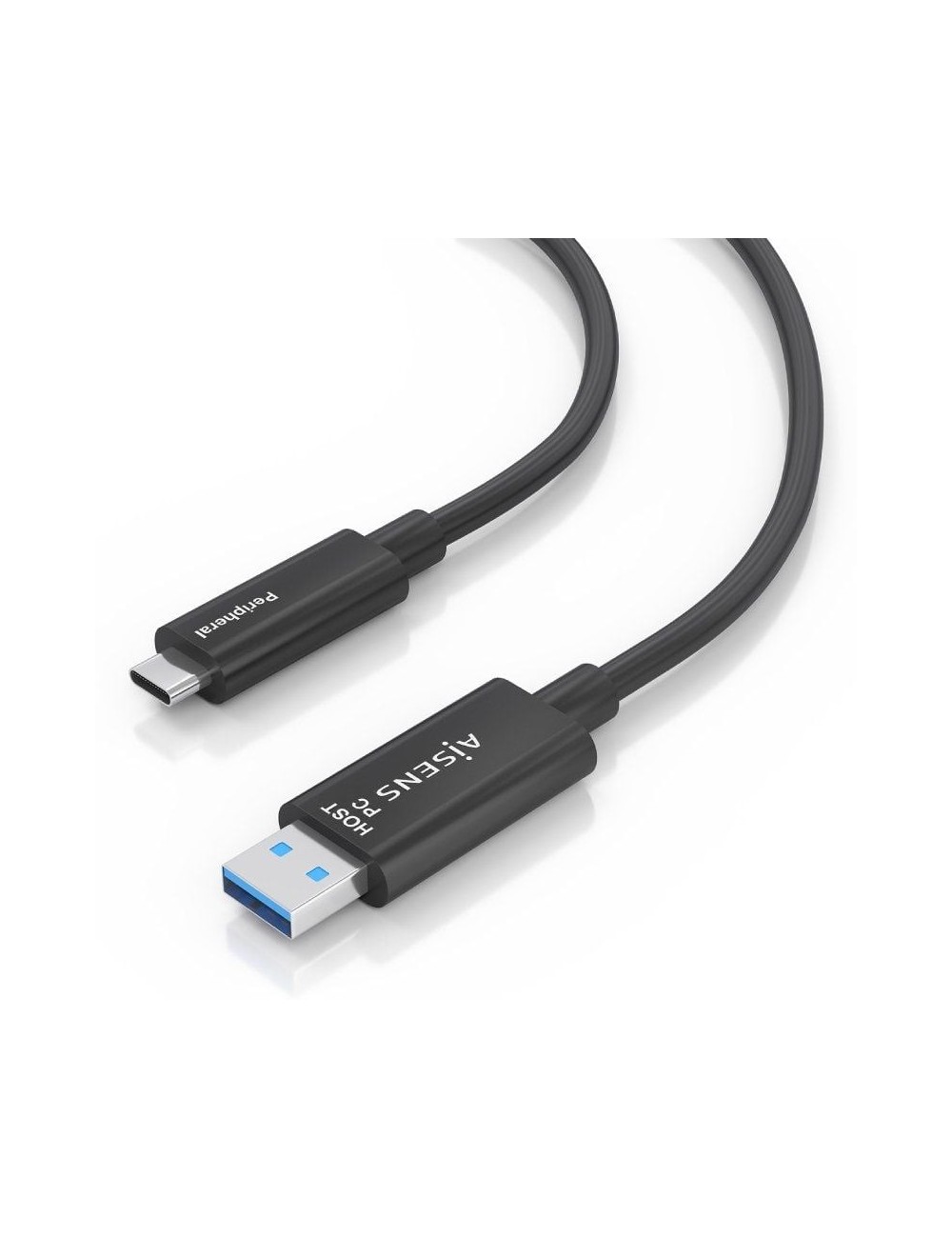 Cable USB 3.2 Tipo-C AOC Aisens A157-0925/ USB Tipo-C Macho - USB Macho/ 10Gbps/ 15m/ Negro