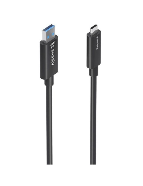Cable USB 3.2 Tipo-C AOC Aisens A157-0925/ USB Tipo-C Macho - USB Macho/ 10Gbps/ 15m/ Negro