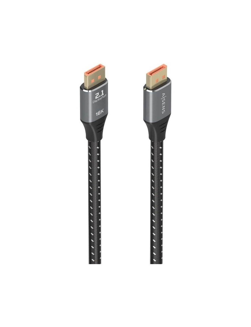 Cable DisplayPort 2.1 16K Aisens A158-0902/ DisplayPort Macho - DisplayPort Macho/ 80Gbps/ 1.5m/ Negro