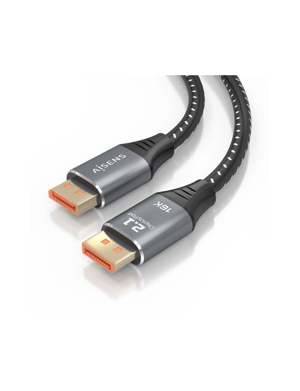 Cable DisplayPort 2.1 16K Aisens A158-0902/ DisplayPort Macho - DisplayPort Macho/ 80Gbps/ 1.5m/ Negro