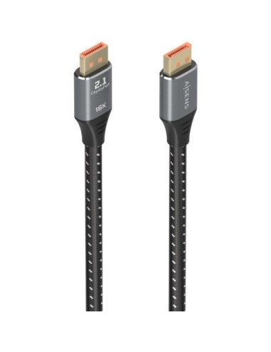 Cable DisplayPort 2.1 16K Aisens A158-0903/ DisplayPort Macho - DisplayPort Macho/ 80Gbps/ 2m/ Negro