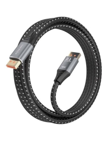 Cable DisplayPort 2.1 16K Aisens A158-0903/ DisplayPort Macho - DisplayPort Macho/ 80Gbps/ 2m/ Negro