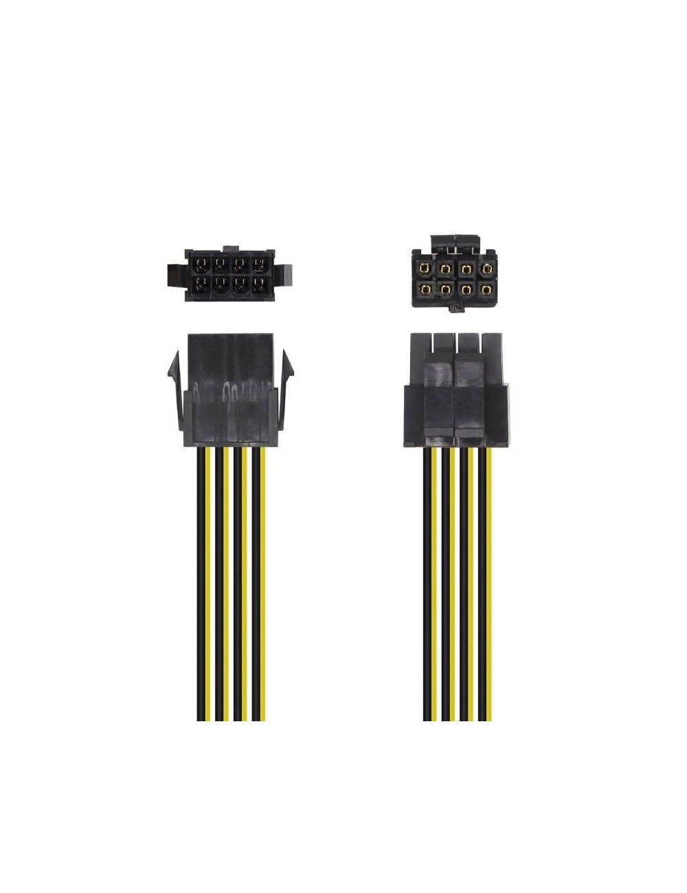 Cable de Alimentación Microprocesador Aisens A131-0419/ Molex -4+4 PIN Macho - Molex 8 PIN Hembra/ 30cm