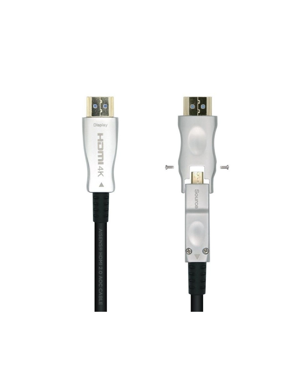 Cable HDMI 2.0 AOC 4K Desmontable Aisens A148-0510/ HDMI Macho / D Macho - HDMI Macho/ 15m/ Negro