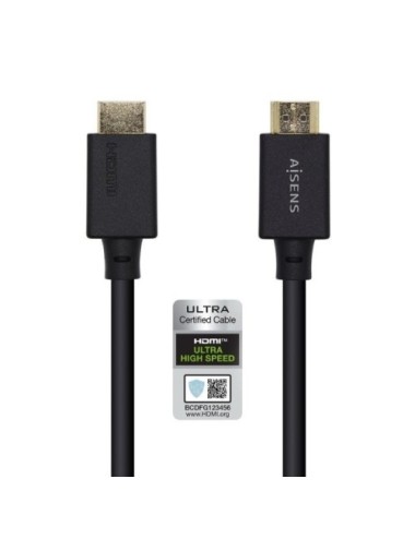 CABLE HDMI 2.1 8K AISENS A150-0423 / HDMI MASCLE - HDMI MASCLE 2mts NEGRE ( A150-0423 )