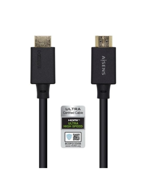CABLE HDMI 2.1 8K AISENS A150-0423 / HDMI MASCLE - HDMI MASCLE 2mts NEGRE ( A150-0423 )