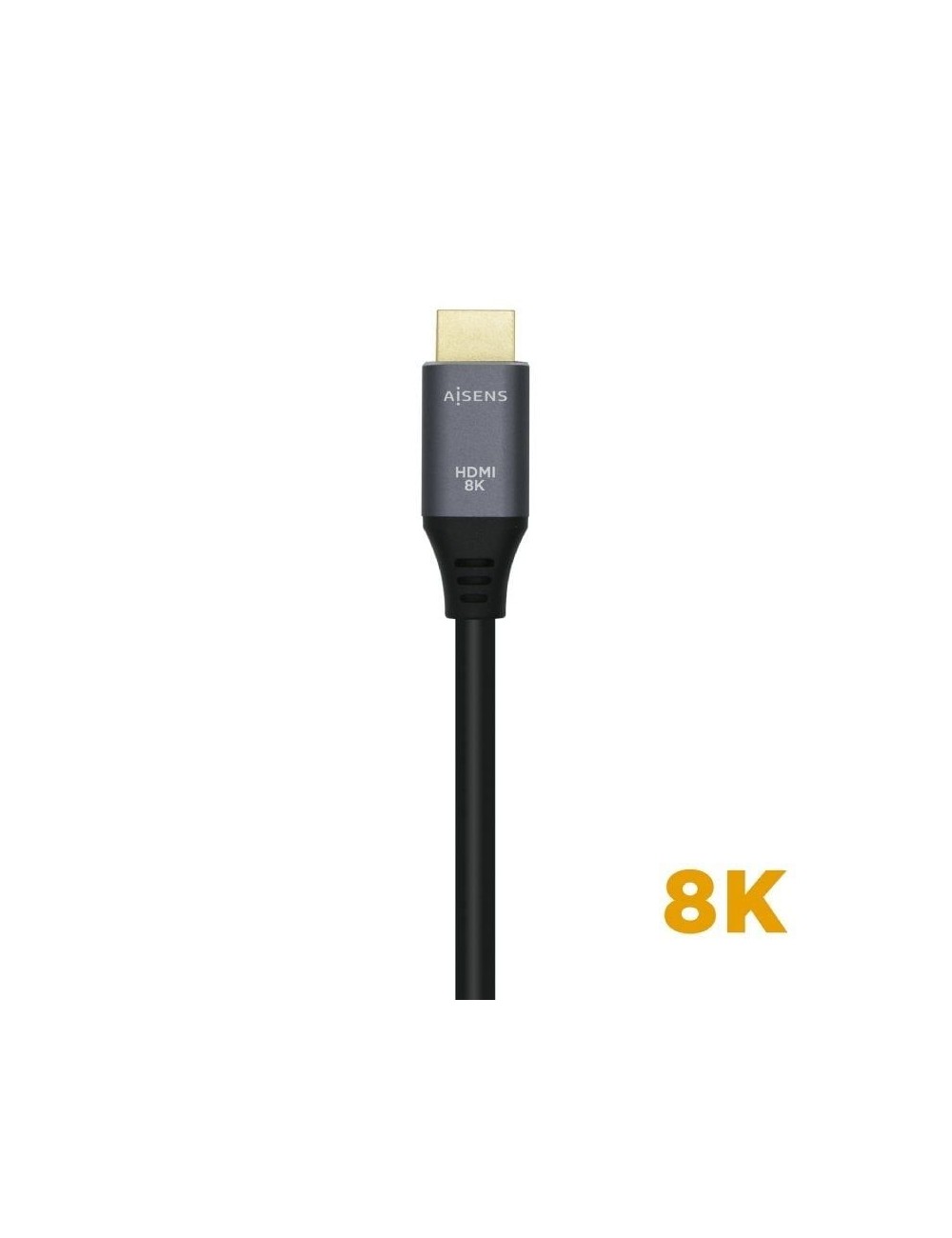 Cable HDMI 2.1 8K Aisens A150-0425/ HDMI Macho - HDMI Macho/ 50cm/ Gris Negro