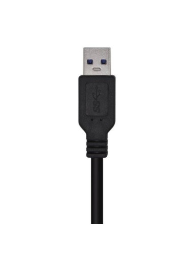 Cable USB 3.0 Aisens A105-0447/ USB Macho - USB Macho/ 5Gbps/ 2m/ Negro