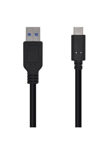 Cable USB 3.1 Tipo-C Aisens A107-0450/ USB Tipo-C Macho - USB Macho/ 10Gbps/ 1.5m/ Negro
