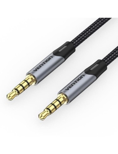 Cable Estéreo Vention BAQHD/ Jack 3.5 Macho - Jack 3.5 Macho/ 50cm/ Gris