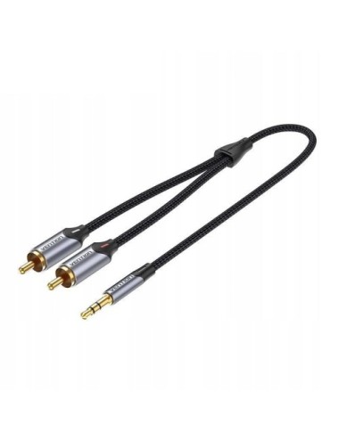 Cable Estéreo Vention BCNBI/ Jack 3.5 Macho - 2x RCA Macho/ 3m/ Gris