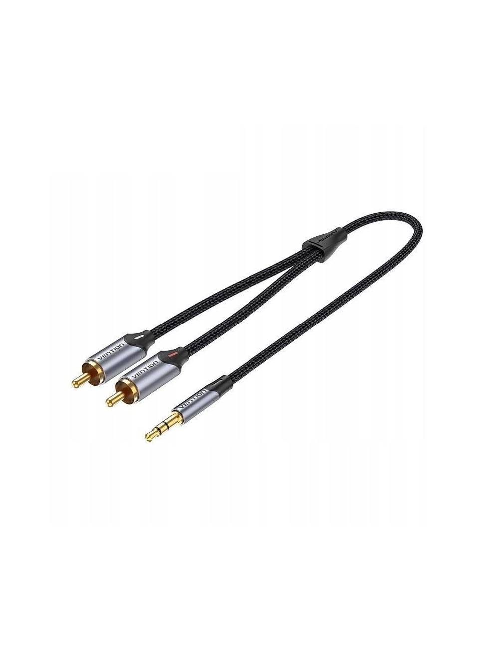 Cable Estéreo Vention BCNBJ/ Jack 3.5 Macho - 2x RCA Macho/ 5m/ Gris
