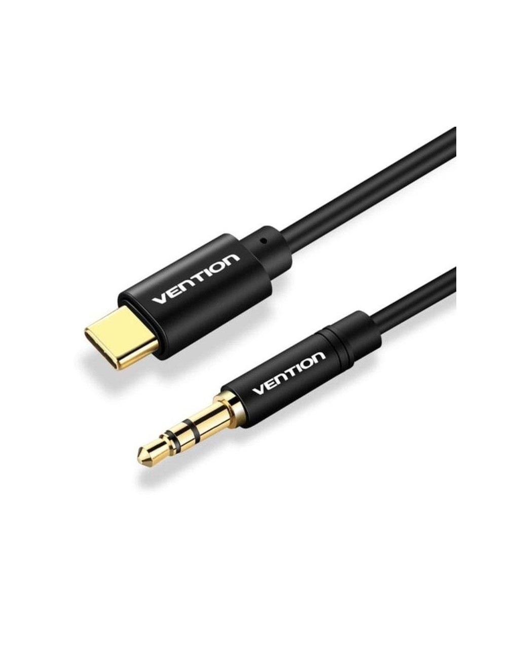 Cable Conversor Audio Vention BGABG/ USB Tipo-C Macho - Jack 3.5 Macho/ 1.5m/ Negro