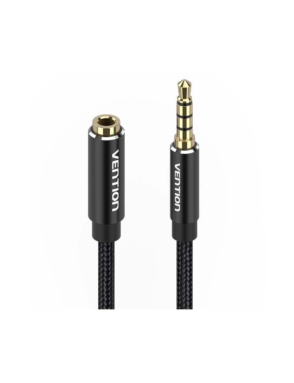 Cable Estéreo Vention BHCBJ/ Jack 3.5 Macho - Jack 3.5 Hembra/ 5m/ Negro
