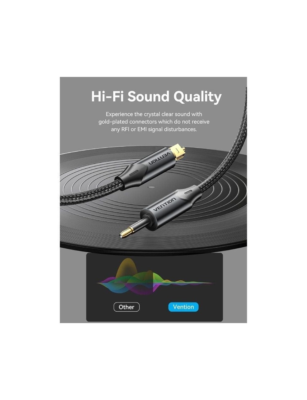 Cable de Audio de Fibra óptica Vention BKCBH/ 2m/ Negro