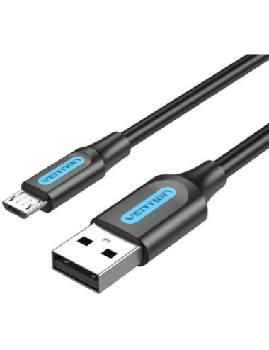Cable USB 2.0 Vention COLBF/ USB Macho - MicroUSB Macho/ 480Mbps/ 1m/ Negro