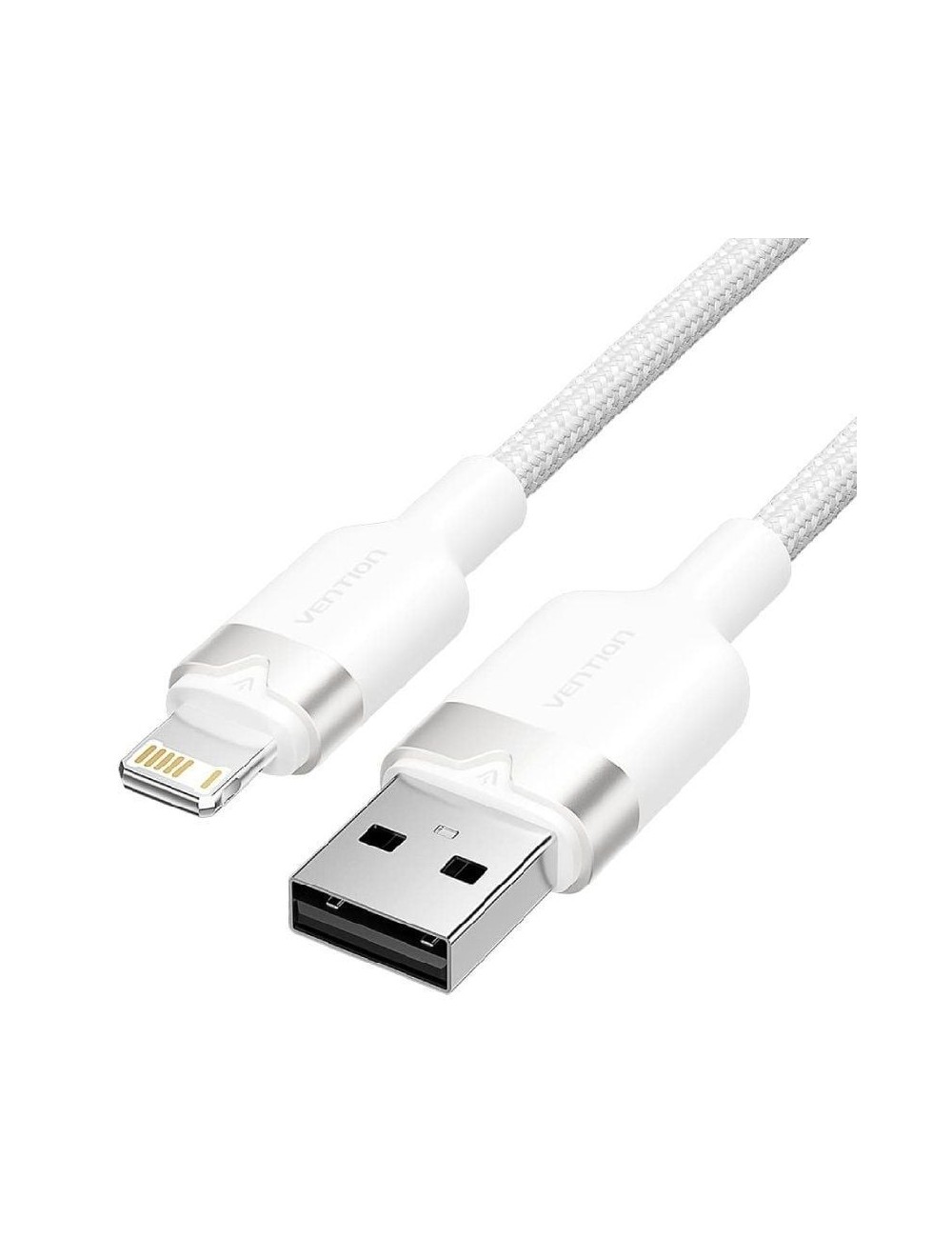 Cable USB Lightning Vention LANWF/ USB Macho - Lightning Macho/ 480Mbps/ 1m/ Blanco