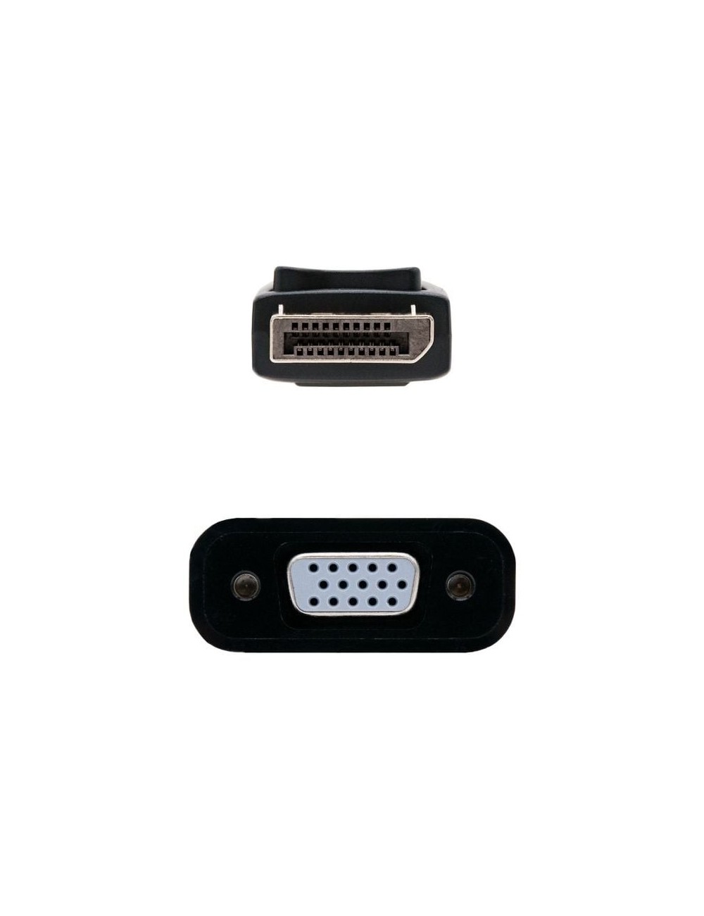 Conversor Nanocable 10.16.0602/ DisplayPort Macho - VGA Hembra/ 15cm/ Negro