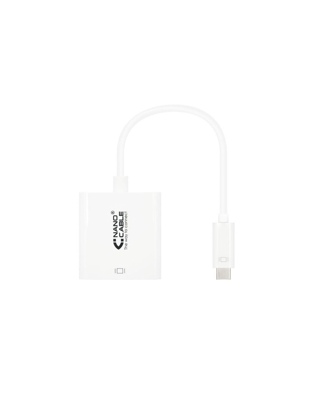 Conversor Nanocable 10.16.4102/ USB Tipo-C Macho - HDMI Hembra/ 15cm/ Blanco