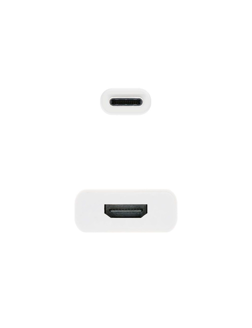 Conversor Nanocable 10.16.4102/ USB Tipo-C Macho - HDMI Hembra/ 15cm/ Blanco