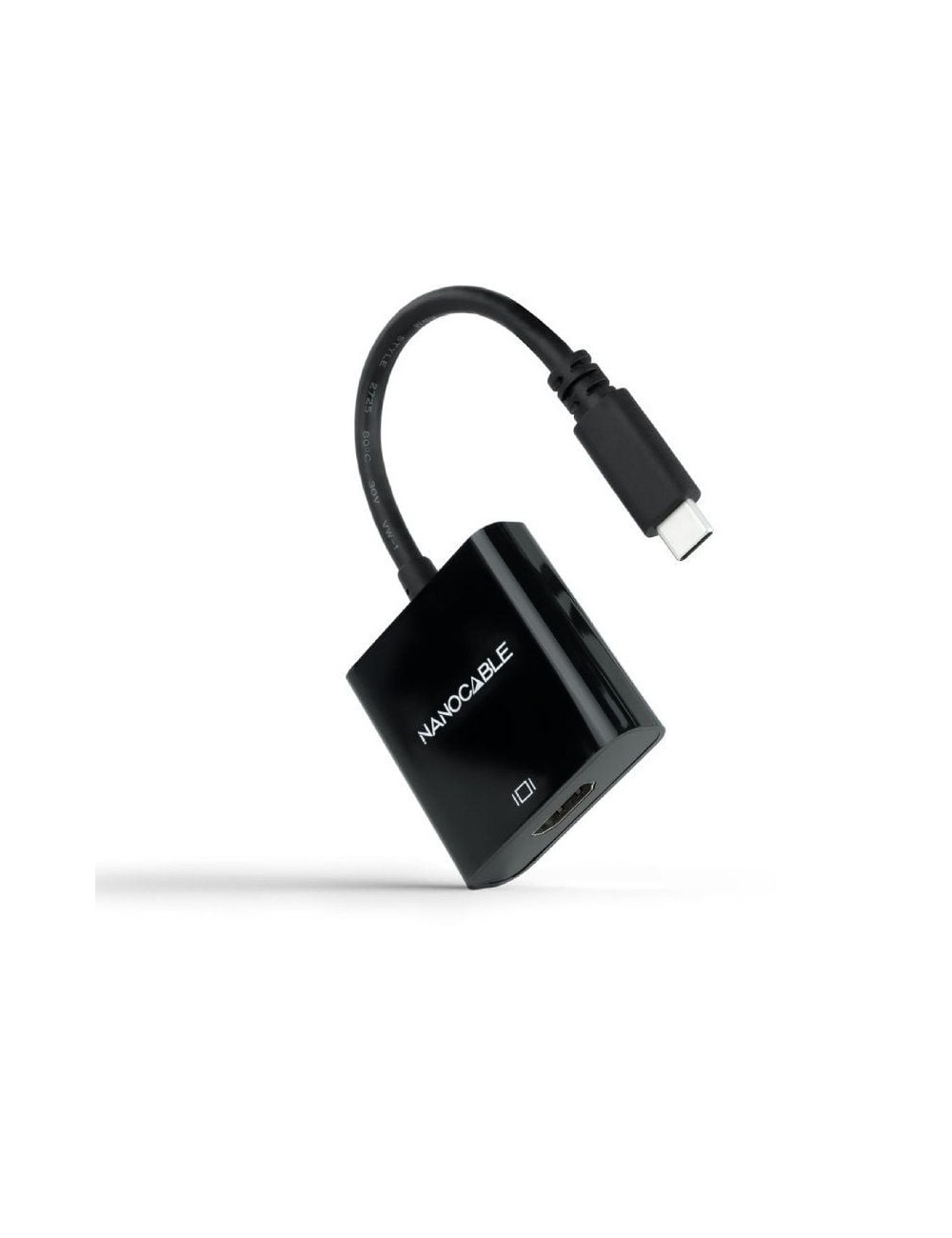 Conversor Nanocable 10.16.4102-BK/ USB Tipo-C Macho - HDMI Hembra/ 15cm/ Negro