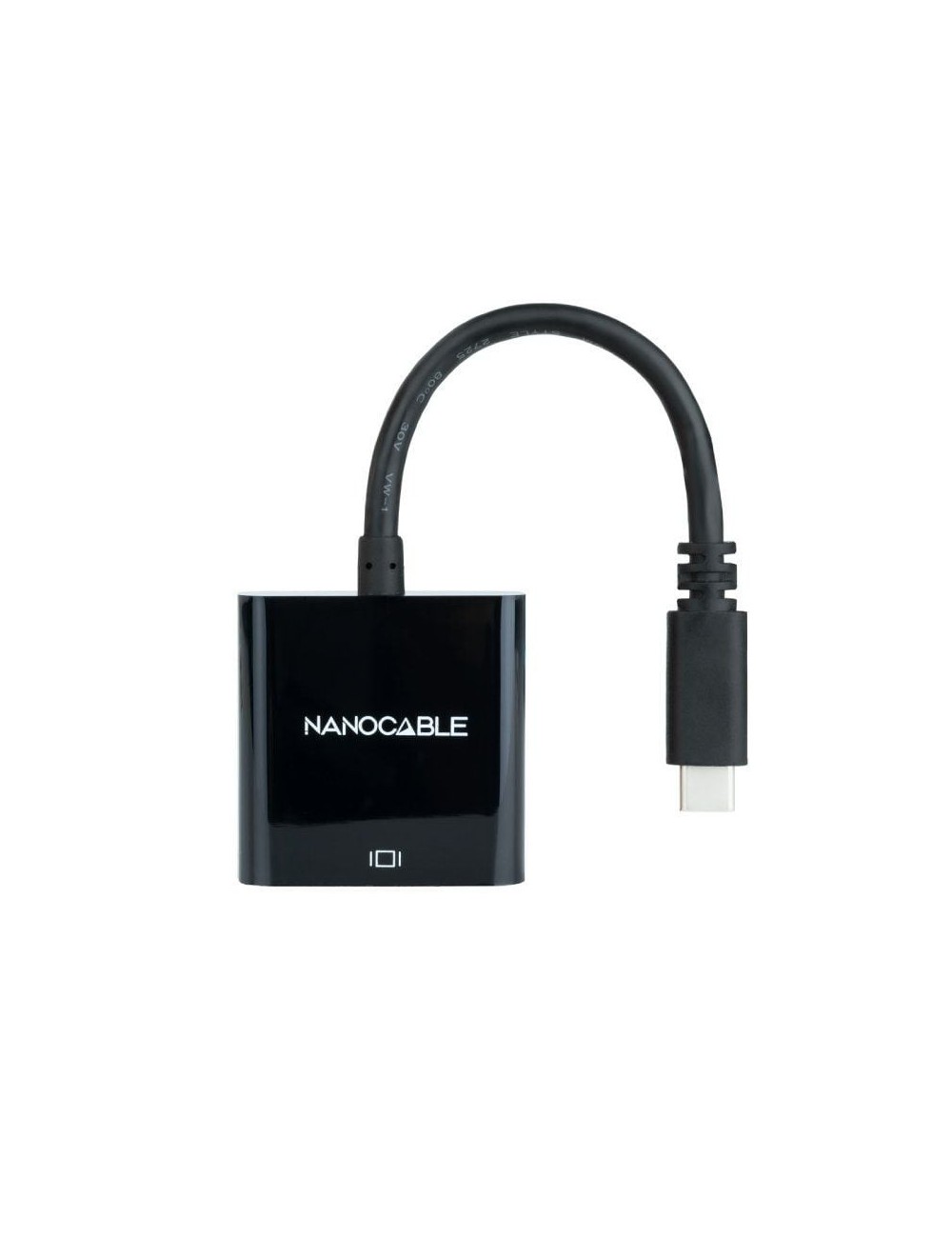 Conversor Nanocable 10.16.4102-BK/ USB Tipo-C Macho - HDMI Hembra/ 15cm/ Negro