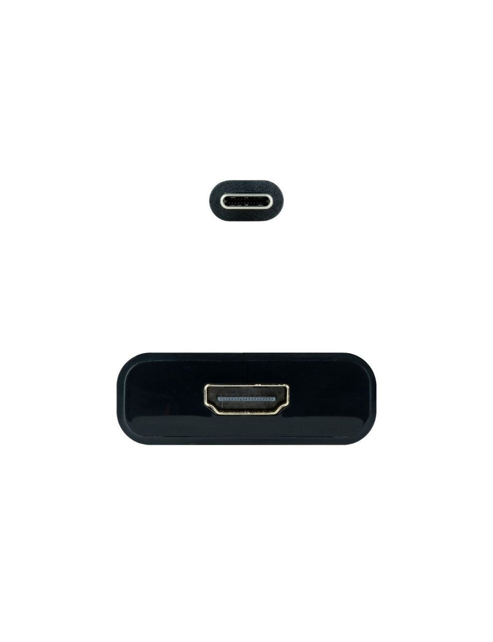 Conversor Nanocable 10.16.4102-BK/ USB Tipo-C Macho - HDMI Hembra/ 15cm/ Negro