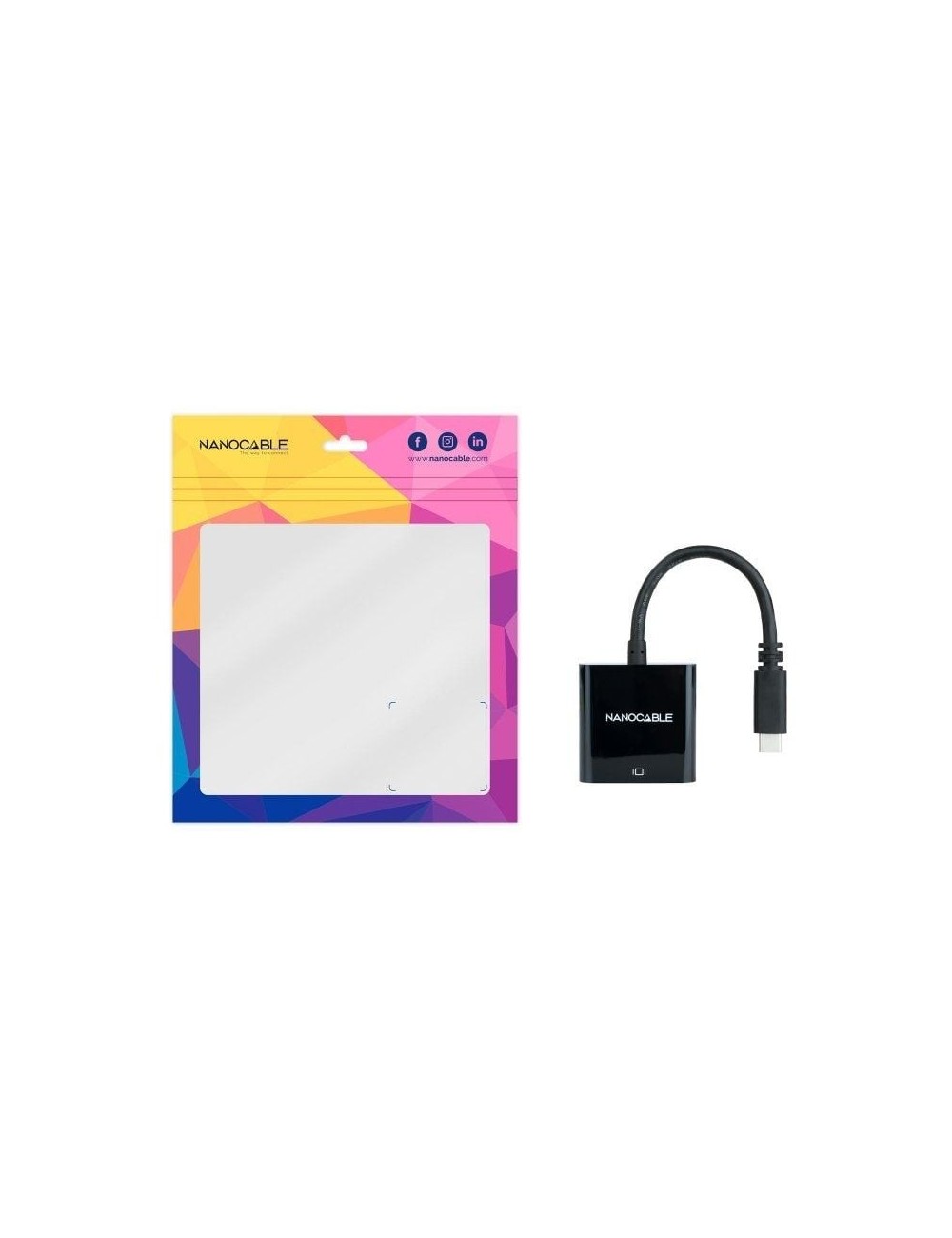 Conversor Nanocable 10.16.4102-BK/ USB Tipo-C Macho - HDMI Hembra/ 15cm/ Negro