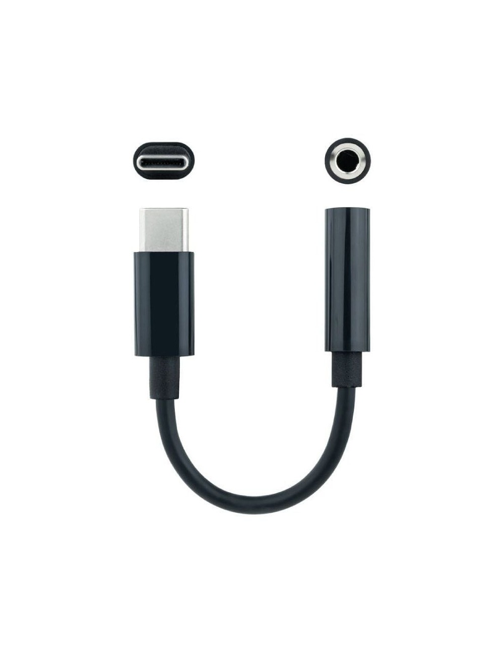 Conversor USB Tipo-C Nanocable 10.24.1205/ USB Tipo-C Macho - Jack 3.5 Hembra