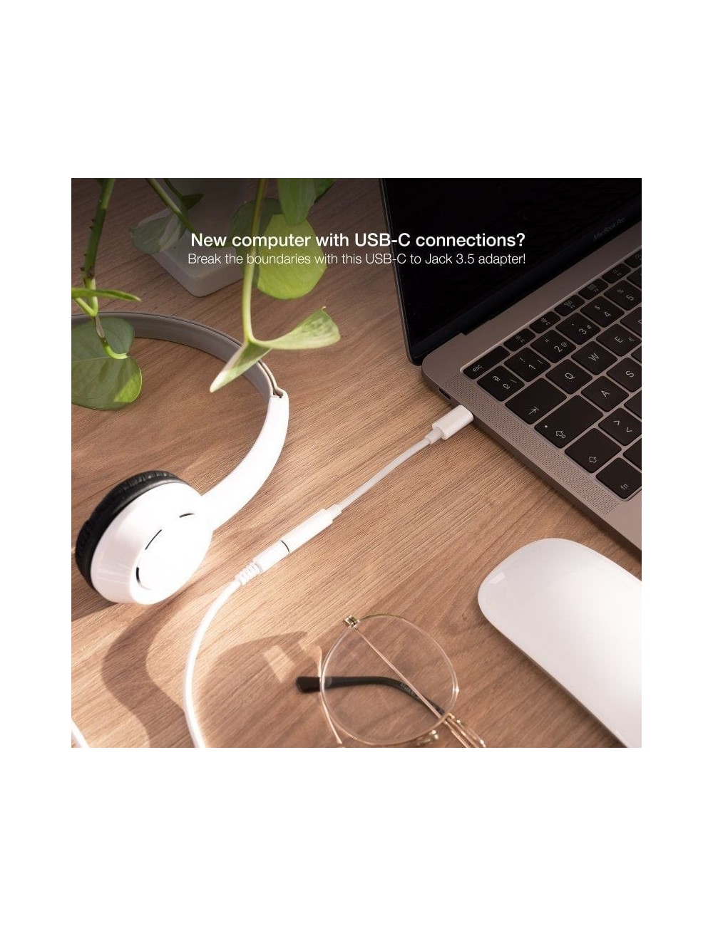 Conversor USB Tipo-C Nanocable 10.24.1205-W/ USB Tipo-C Macho - Jack 3.5 Hembra