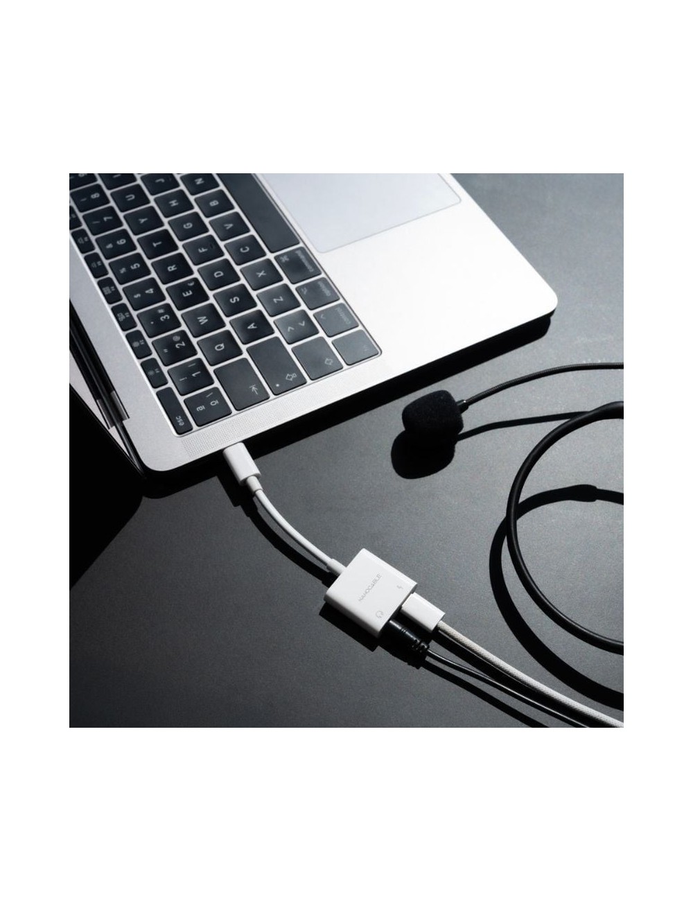 Adaptador Audio Nanocable 10.24.1206/ USB Tipo-C Macho - Jack 3.5 Hembra/ USB Tipo-C Hembra/ Blanco