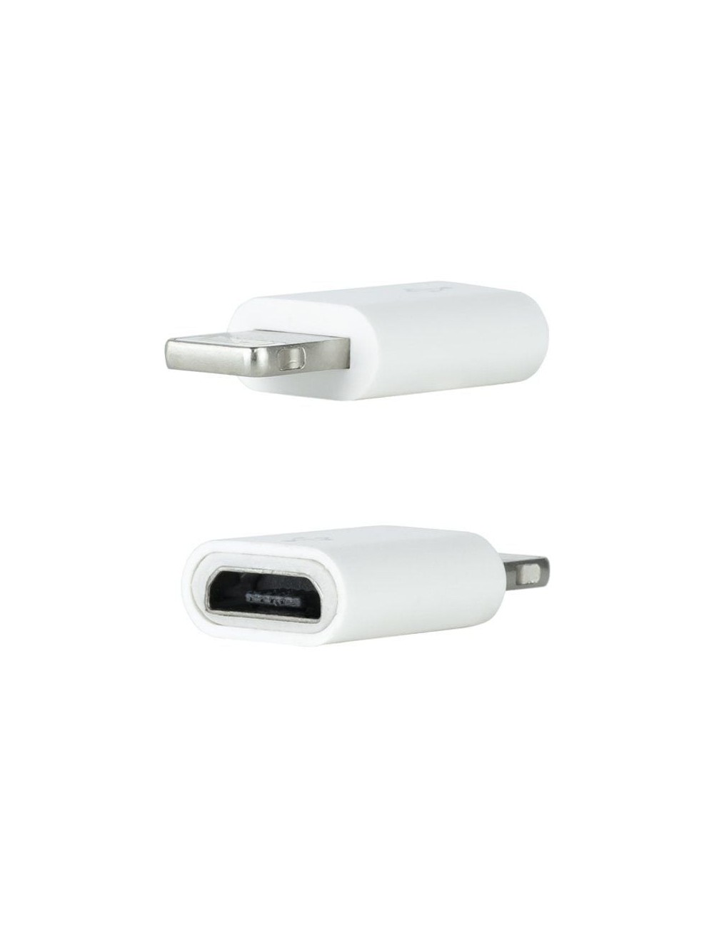 Adaptador Micro USB 2.0 Lightning Nanocable 10.10.4100/ Micro USB Hembra - Lightning Macho/ Blanco