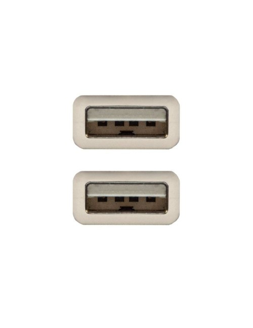 Cable USB 2.0 Nanocable 10.01.0304/ USB Macho - USB Macho/ 3m/ Beige